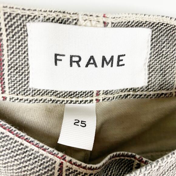 Frame Le High Skinny Crop Jean Window Pane Plaid Pants Womens Size 25 - Picture 6 of 11